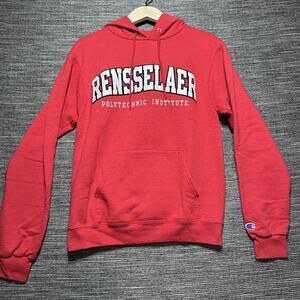 Rensselaer Hoodie Men's Small Red Pullover Polytechnic Institute